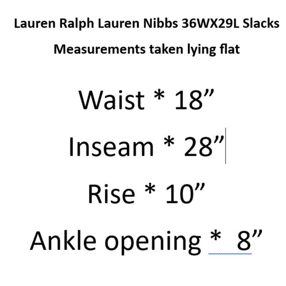 Lauren Ralph Lauren Nibbs Mens Pants 36Wx29L High Performance Wool - Picture 6 of 6